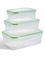 Marks and Spencer  Set of 3 Clip Storage Containers