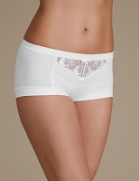 Marks and Spencer  Flora Embroidery High Rise Shorts