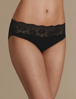 Marks and Spencer  Vintage Lace Cotton Rich High Leg Knickers