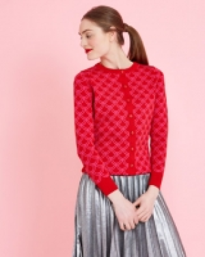 Savida Jacquard Scallop Cardigan
