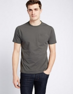 Slim Fit Pure Cotton Crew Neck T-Shirt 11.00 €