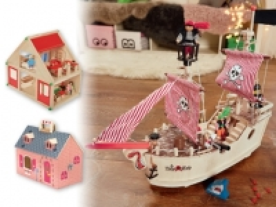 PLAYTIVE JUNIOR® Kids Wooden Playhouse/ Pirate Ship 29.99 €