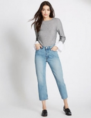 Mid Rise Cropped Straight Leg Jeans 34.00 €