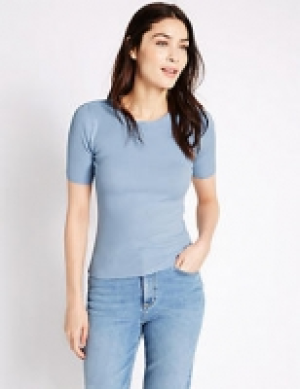 Ribbed Short Sleeve Jumper 20.00 €