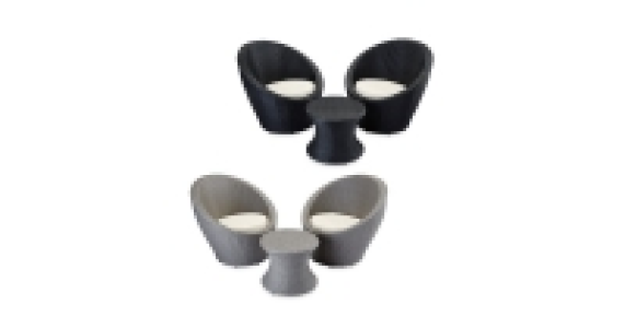Rattan Effect 3 Piece Bistro Set