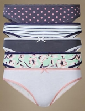 5 Pack Pure Cotton Bikini Knickers 11.00 €