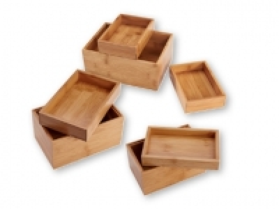 MIOMARE® Bamboo Bathroom Storage Set