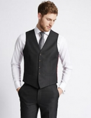 Charcoal Textured Slim Fit Waistcoat 47.50 €