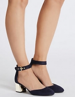 Marks and Spencer  Block Heel Buckle Court Shoes with Insolia®