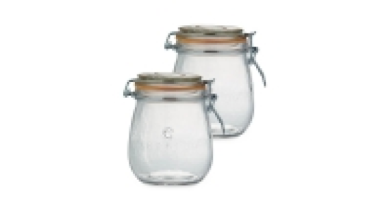 Aldi  Crofton 750ml Plain Jar 2-Pack