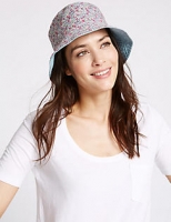 Marks and Spencer  Pure Cotton Reversible Floral Trim Hat