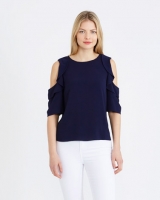 Dunnes Stores  Gallery Ruffle Cold Shoulder Top