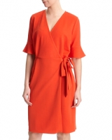 Dunnes Stores  Frill Sleeve Tie Wrap Dress
