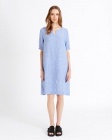 Dunnes Stores  Carolyn Donnelly The Edit Chambray Linen Gathered Sleeve Dre
