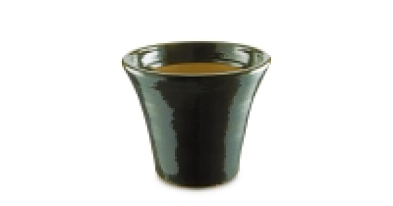 Glazed Flared Green Stamford Planter