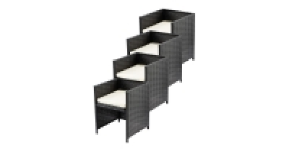 Rattan Effect 4 Piece Chair Set