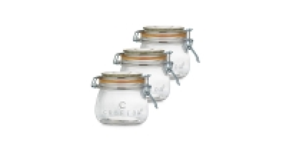 Aldi  Crofton 500ml Plain Jar 3-Pack