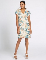 Marks and Spencer  Linen Blend Drawstring Tassel Tunic Dress