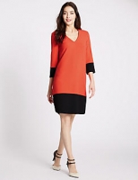 Marks and Spencer  Colour Block 3/4 Sleeve Tunic Dress