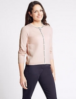 Marks and Spencer  Contrasting Edge Round Neck Cardigan