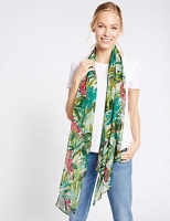Marks and Spencer  Pure Silk Parrot Print Scarf