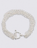 Marks and Spencer  Silver Plated Multi Chain Bracelet