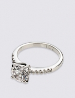 Marks and Spencer  Platinum Plated Diamanté Ring