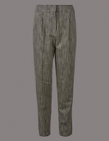 Marks and Spencer  Cotton Rich Textured Tapered Leg Trousers