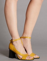 Marks and Spencer  Leather Angular Heel Asymmetric Sandals