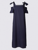 Marks and Spencer  Pure Cotton Cold Shoulder Midi Dress
