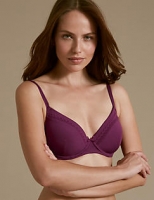 Marks and Spencer  2 Pack Cotton Rich Padded Underwired Full Cup T-Shirt Bras A