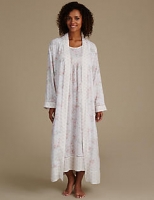 Marks and Spencer  Pure Modal Floral Print Dressing Gown & Nightdress Set