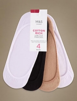 Marks and Spencer  4 Pair Pack Cotton Rich Low Cut Footsies
