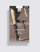 Marks and Spencer  3 Pair Pack 15 Denier Ladder Resist Shine Knee Highs with Si