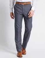 Marks and Spencer  Pure Cotton Textured Tailored Fit Trousers