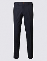 Marks and Spencer  Slim Fit Pure Cotton Textured Trousers