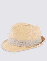 Marks and Spencer  Textured Straw Trilby Hat