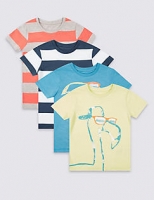 Marks and Spencer  4 Pack Short Sleeve T-Shirt (3 Months - 5 Years)