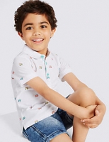Marks and Spencer  Pure Cotton Printed Polo Shirt (3 Months - 5 Years)