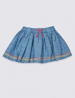 Marks and Spencer  Denim Embroidery Hem Skirt (1- 5 Years)