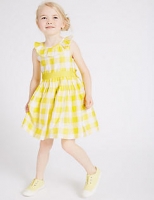 Marks and Spencer  Pure Cotton Checked Prom Dress (3 Months - 5 Years)
