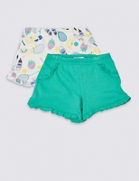 Marks and Spencer  2 Pack Cotton Rich Shorts (3 Months - 5 Years)