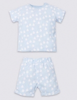 Marks and Spencer  2 Piece Cotton Rich Top & Shorts Outfit