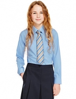 Marks and Spencer  2 Pack Girls Ultimate Non-Iron Long Sleeve Blouses with Sta
