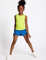 Marks and Spencer  Pure Cotton Frill Shorts (3-14 Years)