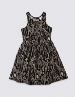 Marks and Spencer  Cotton Rich All Over Print Dress (3-14 Years)