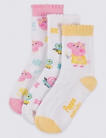 Marks and Spencer  3 Pairs of Peppa Pig Socks (1-6 Years)