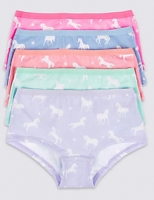 Marks and Spencer  5 Pack Horse Print Shorts (6-16 Years)