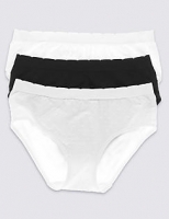 Marks and Spencer  3 Pack Seamfree Jacquard Spotted Bikini Knickers (6-16 Years