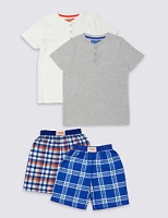 Marks and Spencer  2 Pack Short Pyjamas (3-16 Years)
